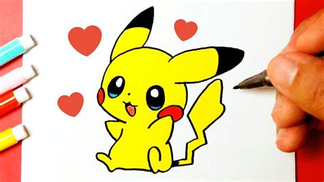 pikachu para desenhar|Como desenhar o PIKACHU Pokémon fofo e fácil Desenhos。